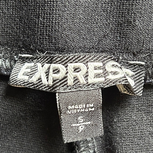 Express Black Super High Waisted Essential Full Length Leggings Size SP - Picture 5 of 9